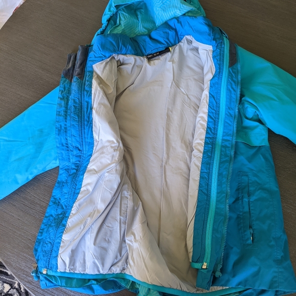 Girls Dual Layer Under Armour Infrared Loose Blue Puffer Down Coats - Picture 10 of 12